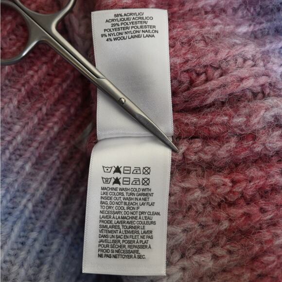 Lucky Brand Womens L Ombré Cardigan in Blue Pink Combo NEW - Picture 10 of 11